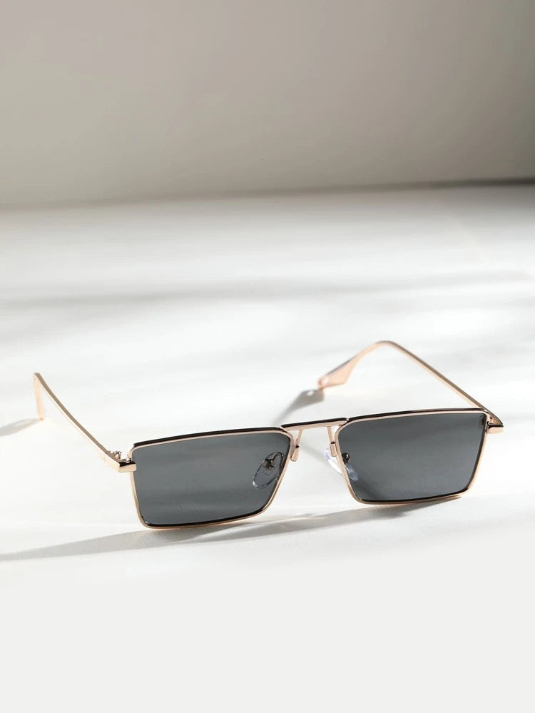 Rectangular Modern Metal Sunglasses for Men & Women || PR004HVR