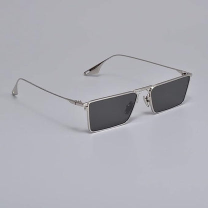 Rectangular Modern Metal Sunglasses for Men & Women || PR004HVR