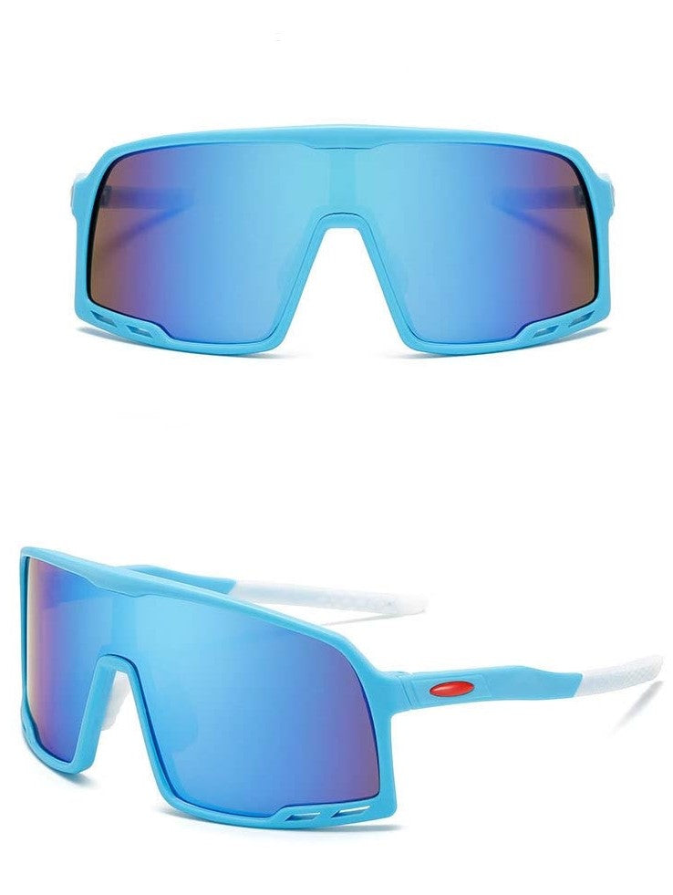 Shield Mirrored Ventilated Sports Sunglasses | UV Protected | Textured Silicon Grip | SH004HVR