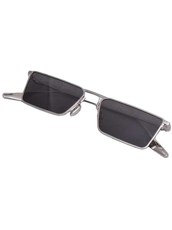 Rectangular Modern Metal Sunglasses for Men & Women || PR004HVR