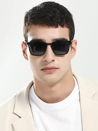 Polarized Wayfarer Premium Black Metal Sunglasses || PW002HVR