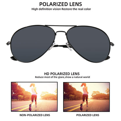 Polarized Aviator Metal Sunglasses || P3024003HVR