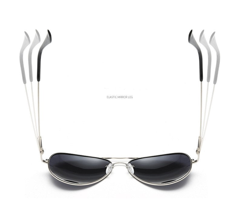 Mirrored Polarized Aviator Metal Sunglasses || Spring Hinge || P3026001HVR