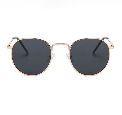 LA Round Polarized Alloy Sunglasses for Men & Women || Spring Hinge || LRM004HVR