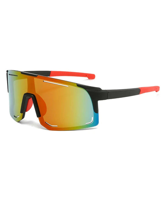 UV Shield Rimless Ventilated Mirrored Sports Sunglasses for Cricket - Cycling - Riding - Running | Silicon Grip | SRLS-006-HVR