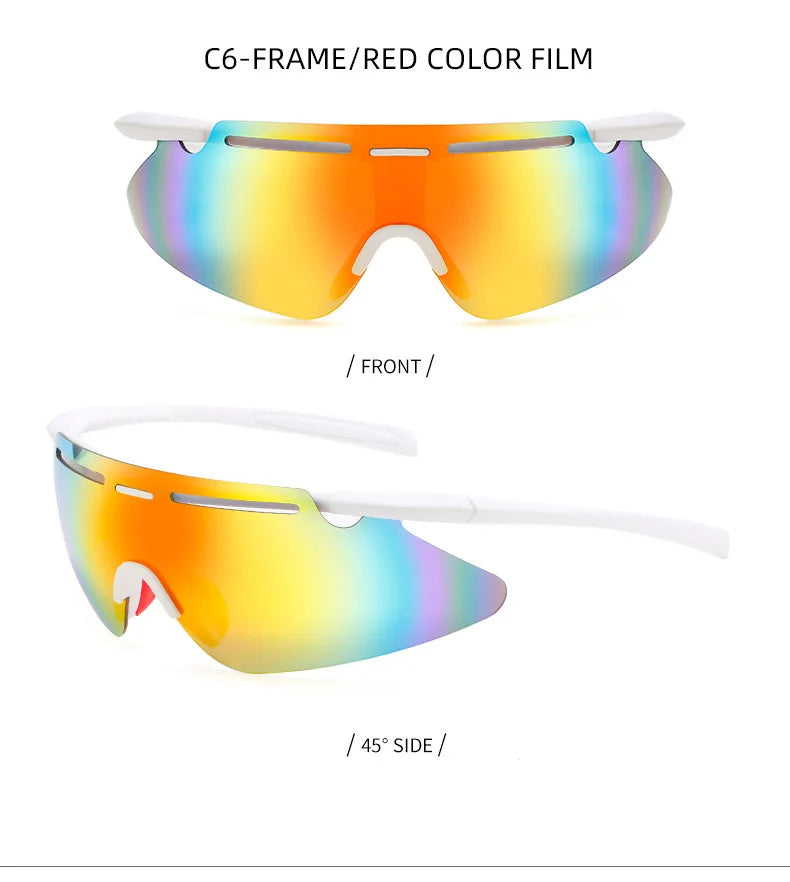 Universal FIT UV Rimless Mirrored UV Sports Sunglasses, Sleek Design, Excellent Fitting