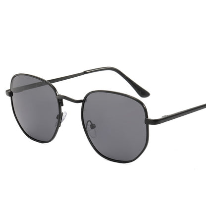 Hexagonal Polarized Alloy Sunglasses with Spring Hinge || HEXA004HVR