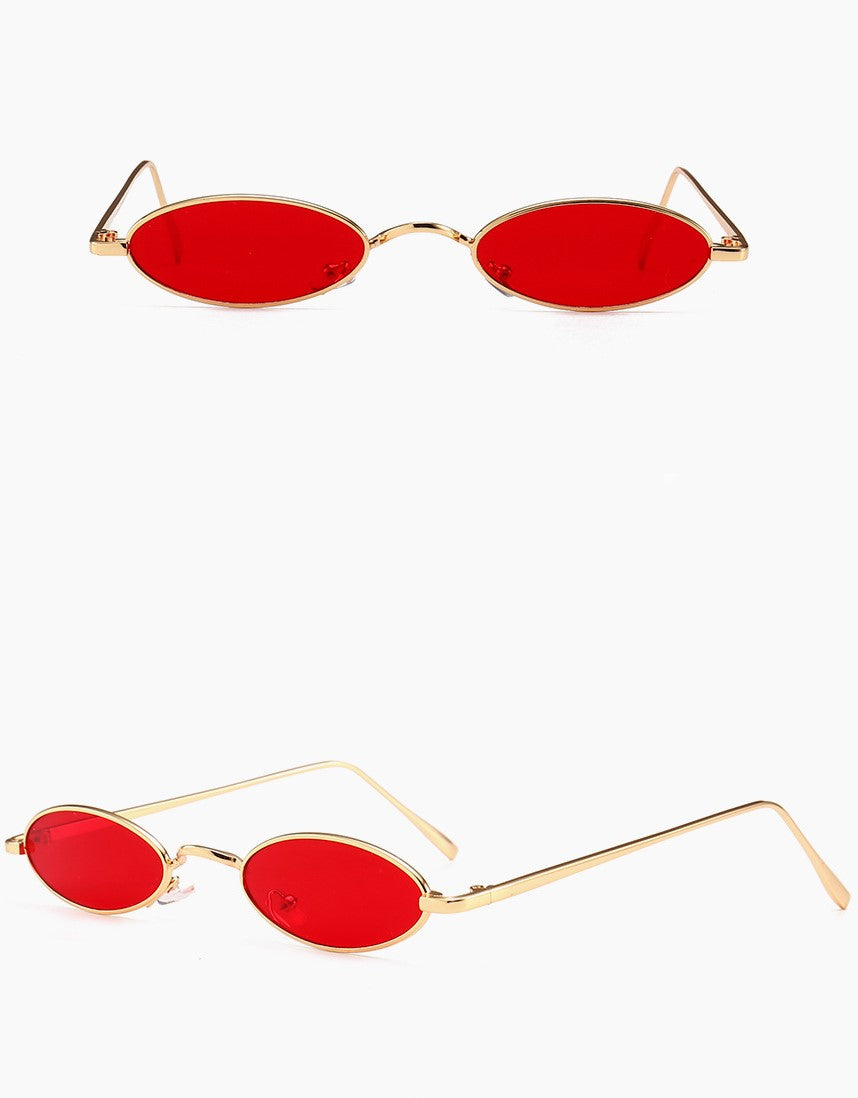 Oval Vintage Metal Frame Unisex Sunglasses || OVL003HVR