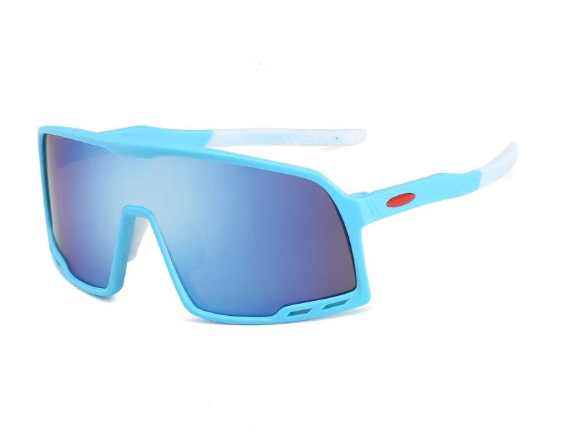 Shield Mirrored Ventilated Sports Sunglasses | UV Protected | Textured Silicon Grip | SH004HVR