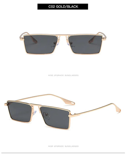 Rectangular Modern Metal Sunglasses for Men & Women || PR004HVR