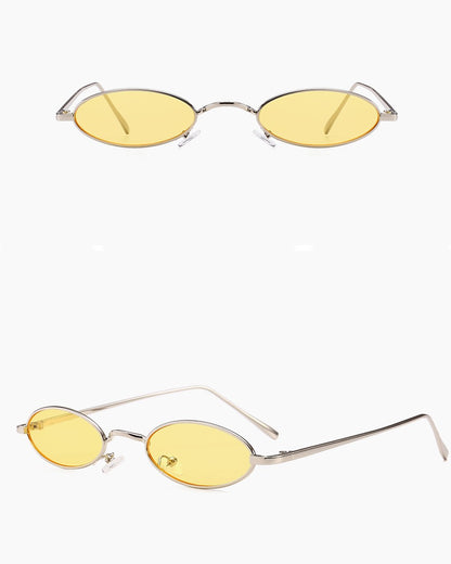 Oval Vintage Metal Frame Unisex Sunglasses || OVL003HVR