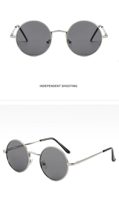 Classic Round Polarized Alloy Sunglasses || Spring Hinge || CRP004HVR