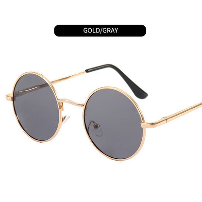 Classic Round Polarized Alloy Sunglasses || Spring Hinge || CRP004HVR