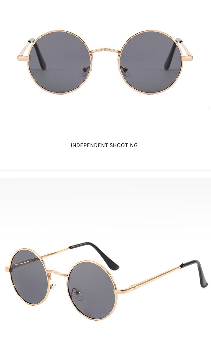 Classic Round Polarized Alloy Sunglasses || Spring Hinge || CRP004HVR