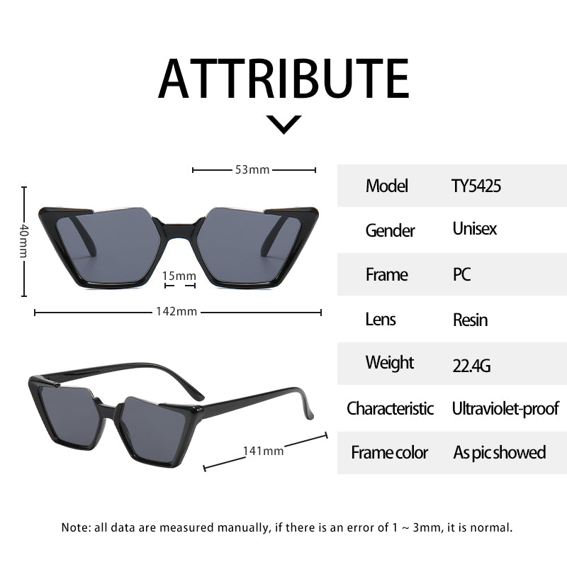 Polygon Trendy High Quality Polycarbonate Sunglasses || Metal Hinge || CUT002HVR