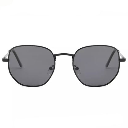 Hexagonal Polarized Alloy Sunglasses with Spring Hinge || HEXA004HVR