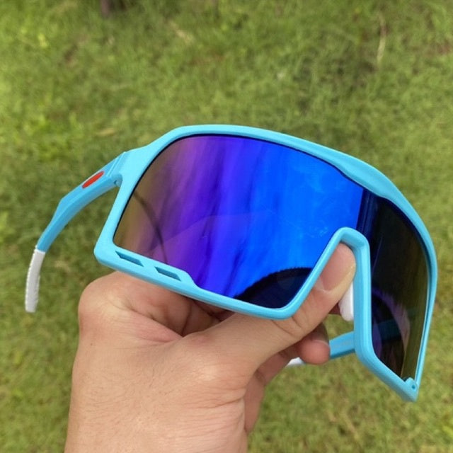 Shield Mirrored Ventilated Sports Sunglasses | UV Protected | Textured Silicon Grip | SH004HVR