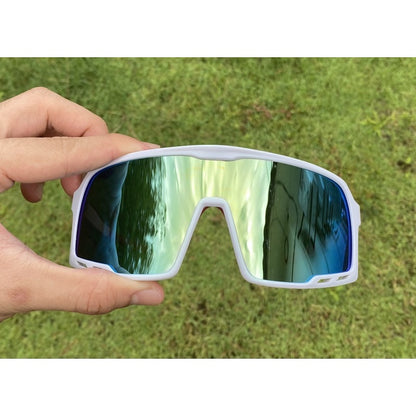 Shield Mirrored Ventilated Sports Sunglasses | UV Protected | Textured Silicon Grip | SH004HVR