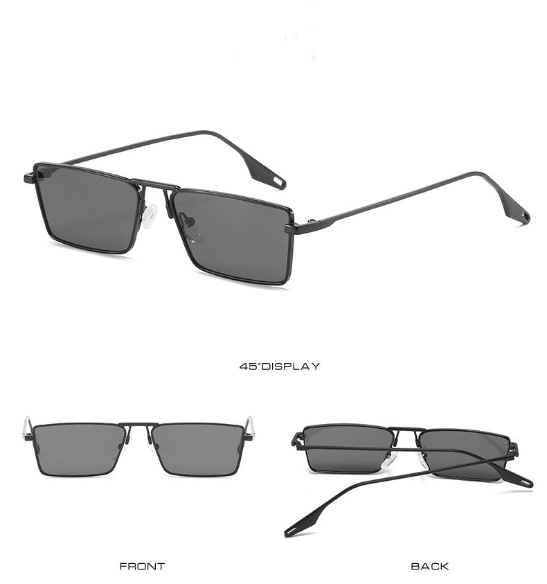 Rectangular Modern Metal Sunglasses for Men & Women || PR004HVR