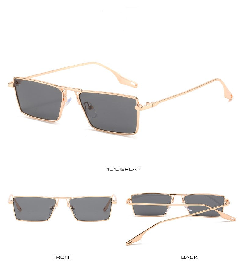 Rectangular Modern Metal Sunglasses for Men & Women || PR004HVR