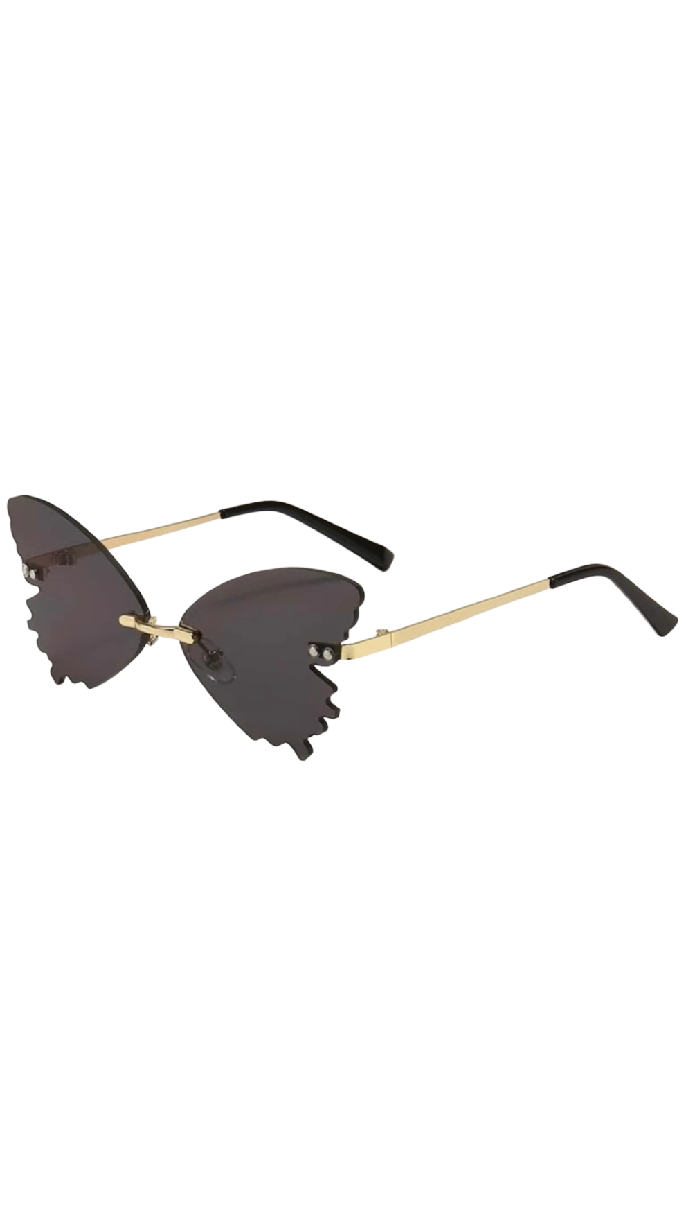 Butterfly Rimless Alloy Frame Sunglasses for Women || BR002HVR