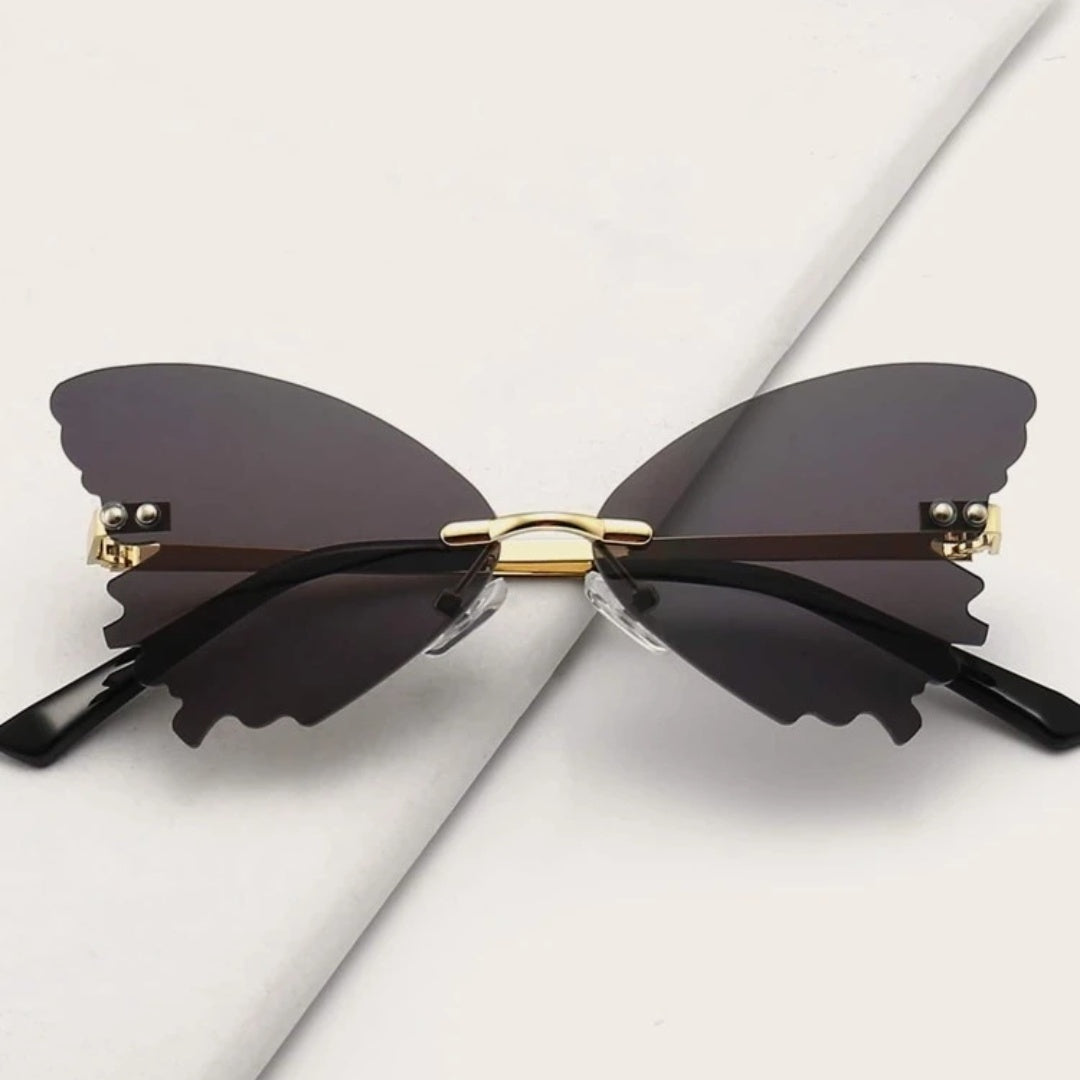 Butterfly Rimless Alloy Frame Sunglasses for Women || BR002HVR